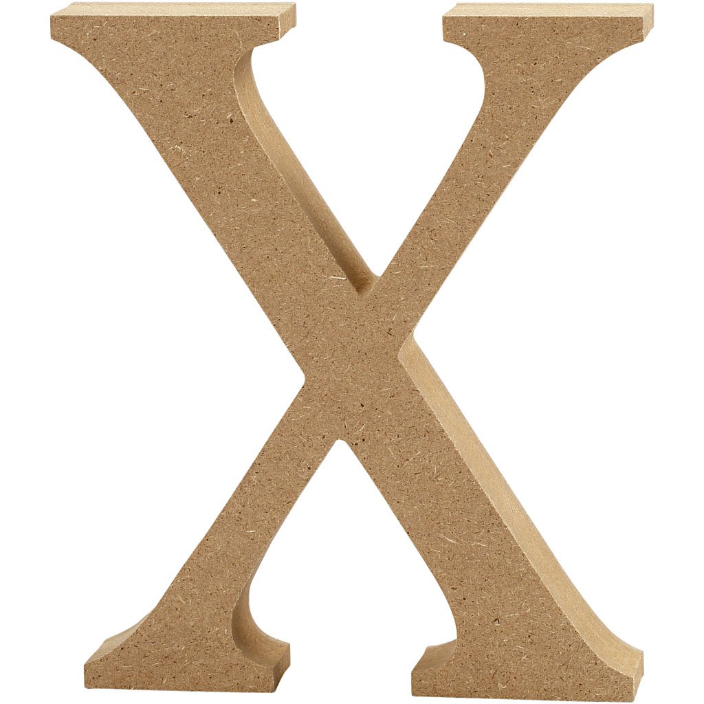 Creativ"X" MDF Letter, Brown, 13 x 2 cm