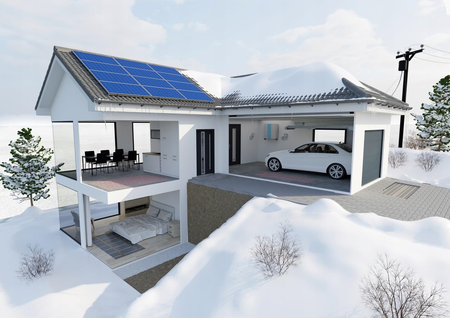 Termofol Termostat sieciowy do ogrzewania podłogowego TF-H6 WiFi, termostat elektryczny, programowalny termostat przewodowy, termostat grzewczy, czarny