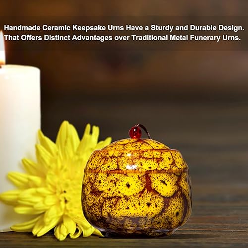 Miniatura 9 de MOCANDA Urnas pequeñas para cenizas humanas, urnas decorativas, urnas de recuerdo para cenizas humanas, para compartir urnas de adultos o bebés para