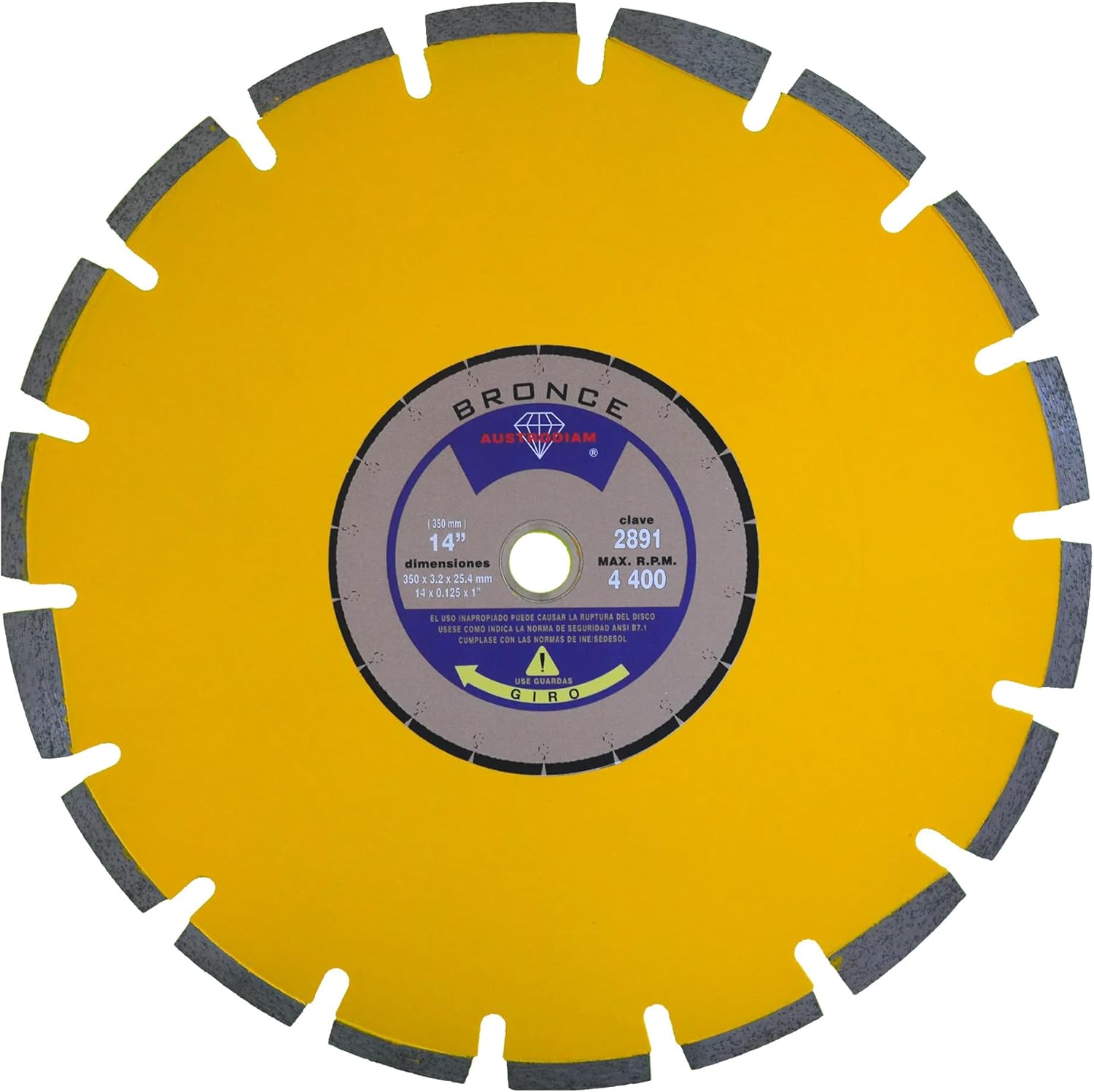 Austromex 2891 DISCO DIAMOND 14 "BRONZE YELLOW TEETH