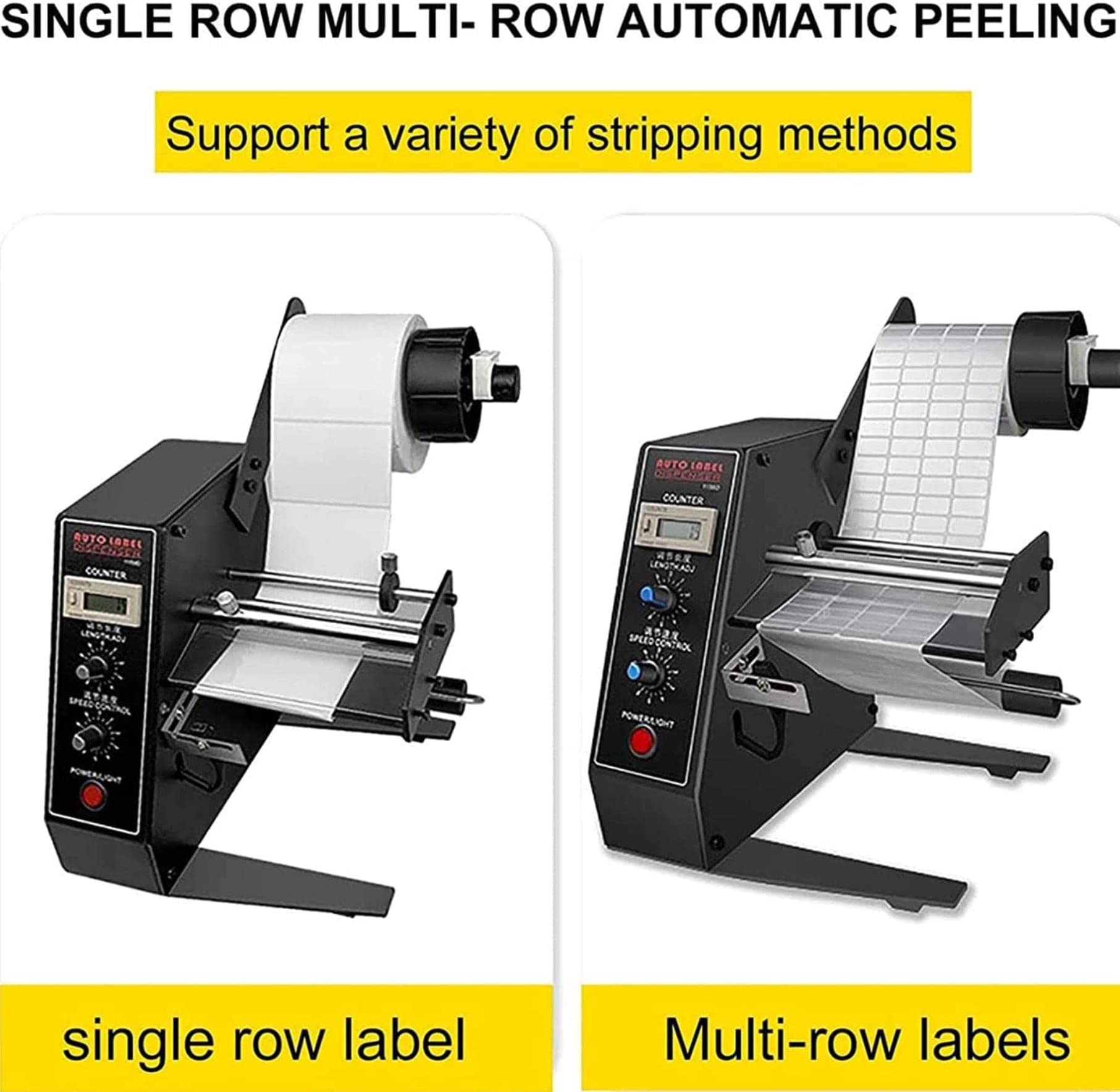 Automatischer Etikettenspender, Etikettentrennzeichen Mit Photosensor Automatikzählung 0-999999 Für Verschiedene Etikettengrößen Breite: 6-140 Mm