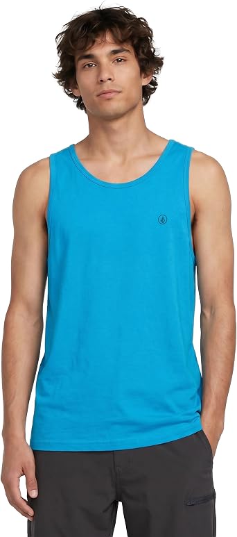 Volcom Mens Solid Tank, Bay Blue Heather
