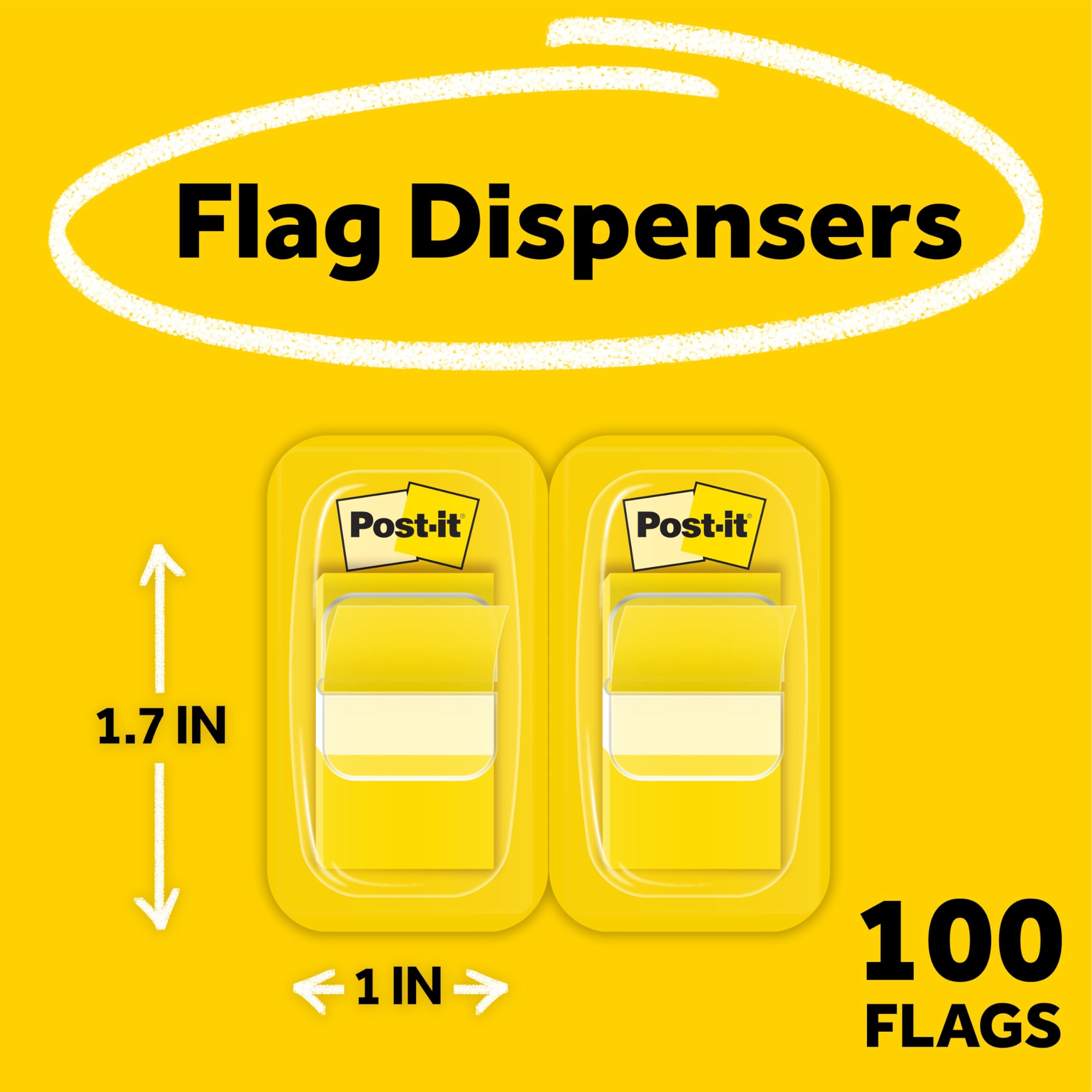 Amazon.com : Post-it Flags, 50/Dispenser, 2 Dispensers/Pack