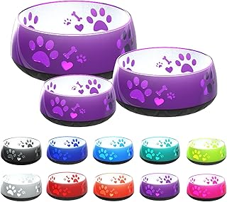 elropet Hundenapf kleine Hunde/Hundenapf große Hunde/Futternapf Hund/Trinknapf Hund/S/M/L rutschfest (S 330ml, Lila)