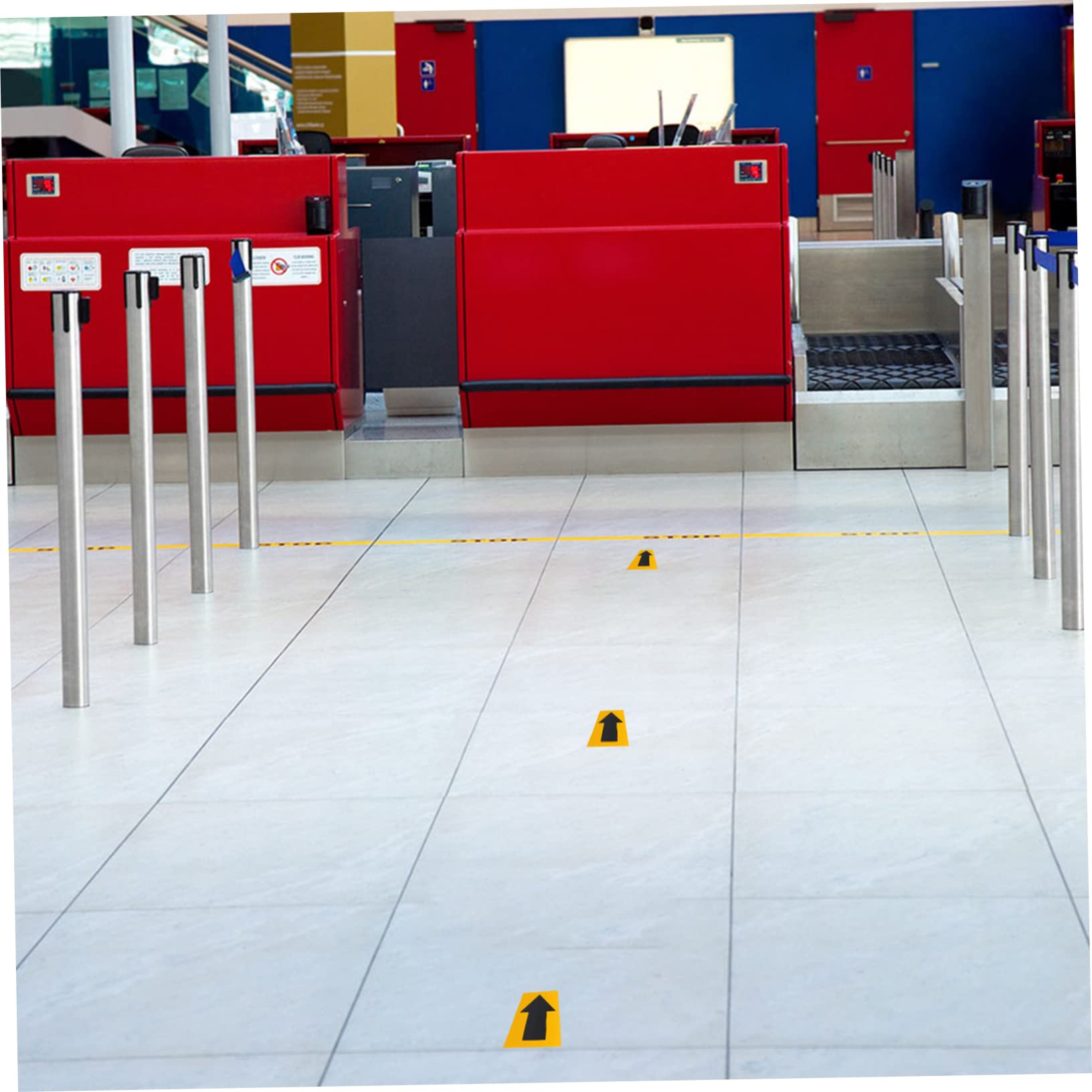 Alipis Calcomanía y Uso Conveniente de Señalización de Flecha Reflectante en Pvc Negro Impresión Clara para Seguridad Industrial y Señalización de Tuberías