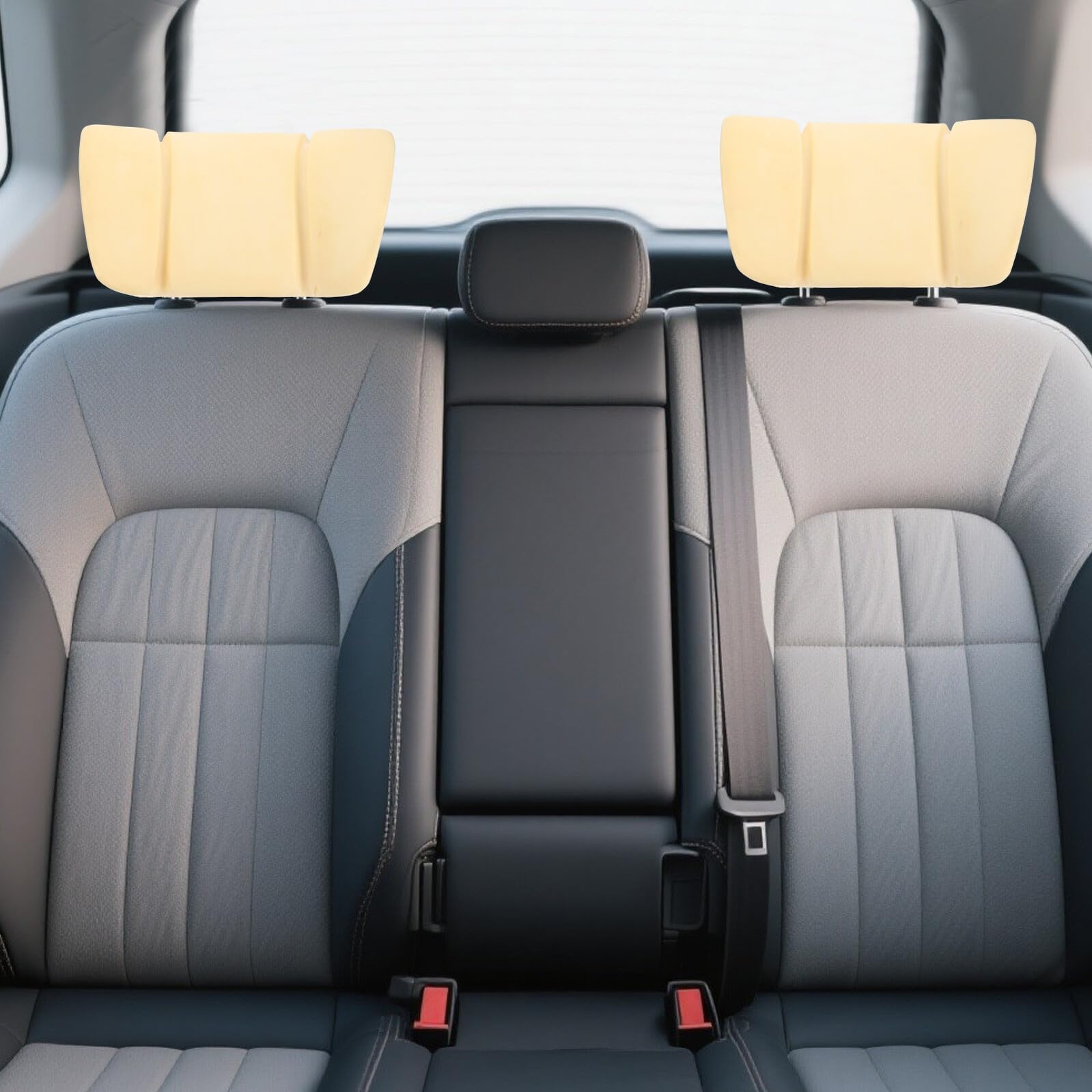 NUOBESTY Coussin D’Appui-Tête en Mousse de Rechange pour Siège de Voiture et Camping-Car Insert Ergonomique Tube en Fer Soudé sans Housse Confortable et Solide Adapté aux Déplacements