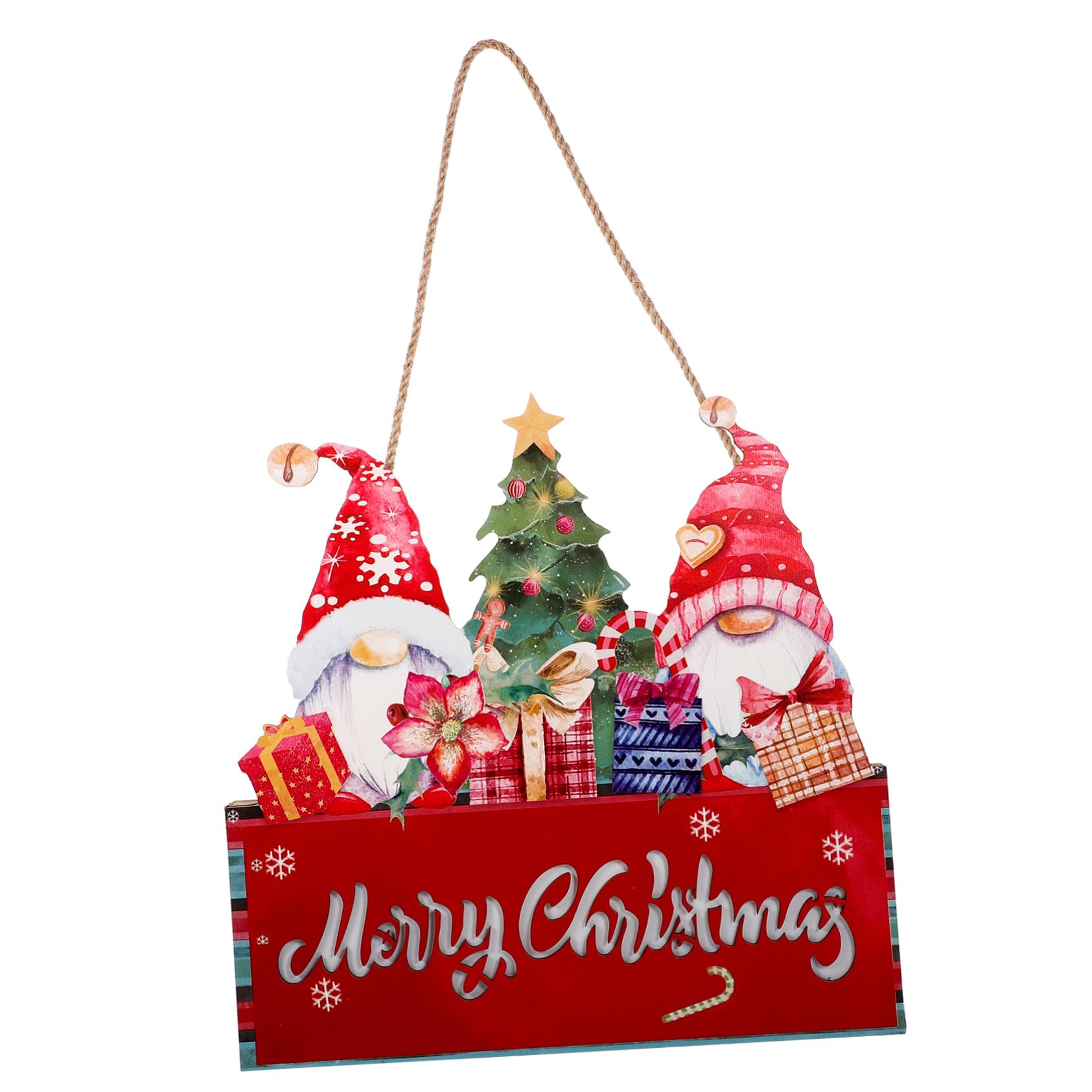 Gatuida Letrero Colgante de Madera para Navidad, Adorno Festivo para Puerta o Pared