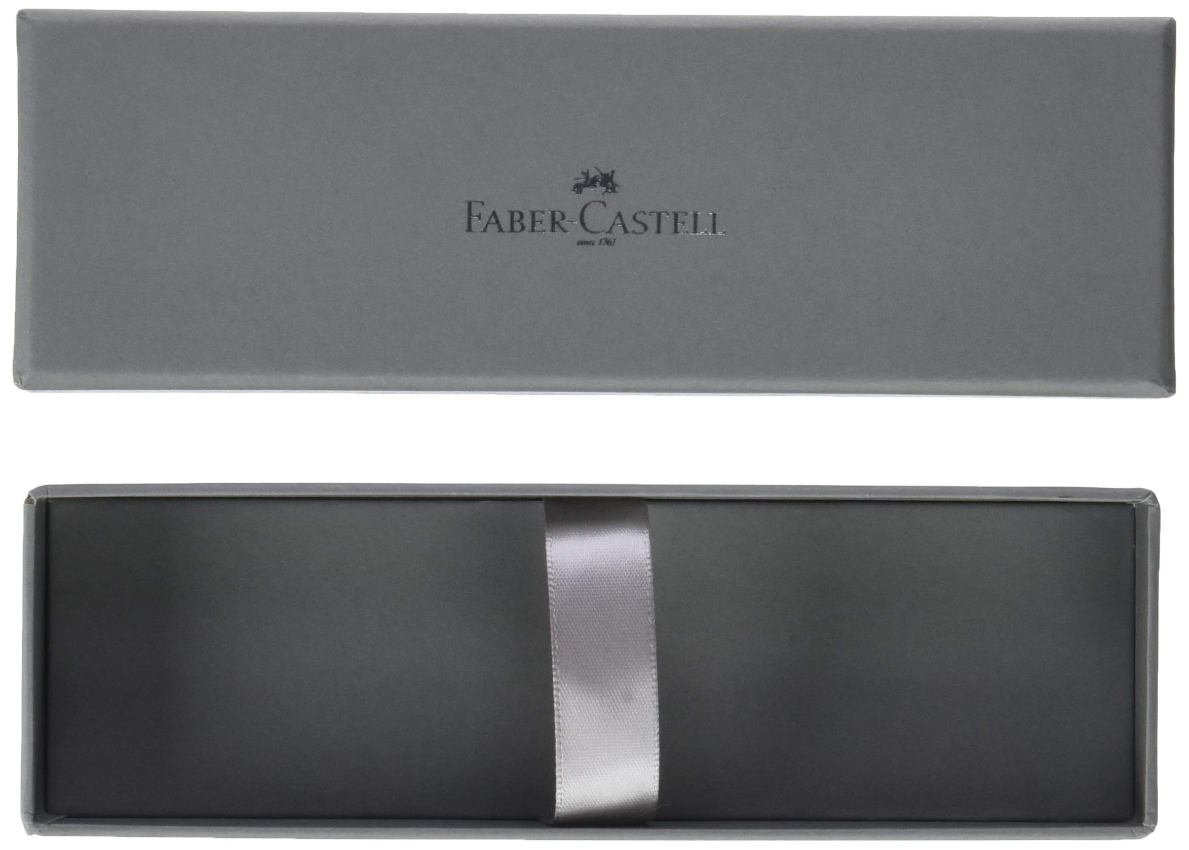 Faber-Castell Astuccio Ovalino Grip Grigio - Poliestere Con Zip - Portapenne Organizer Per Scuola E Ufficio