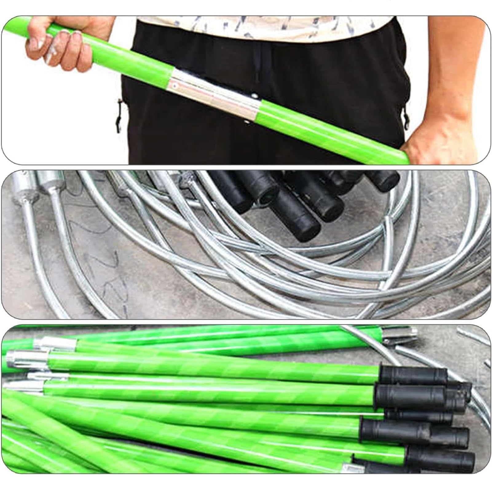 Gancho De Rescate Aislada Pértiga De Extensión De Resina Epoxi, Barra de rescate de salvamento de alto voltaje, para seguridad de electricistas de bomberos en fábrica/hogar(2m/6.5ft)