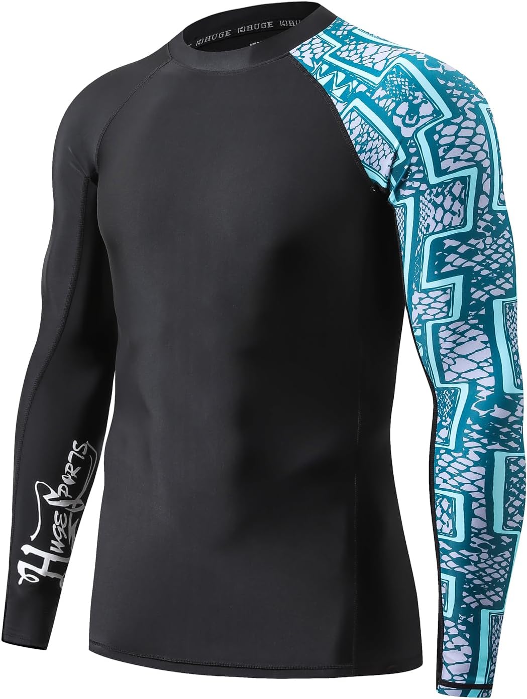 HUGE SPORTS mens Athletic Rash Guard Shirt (pack of 1)