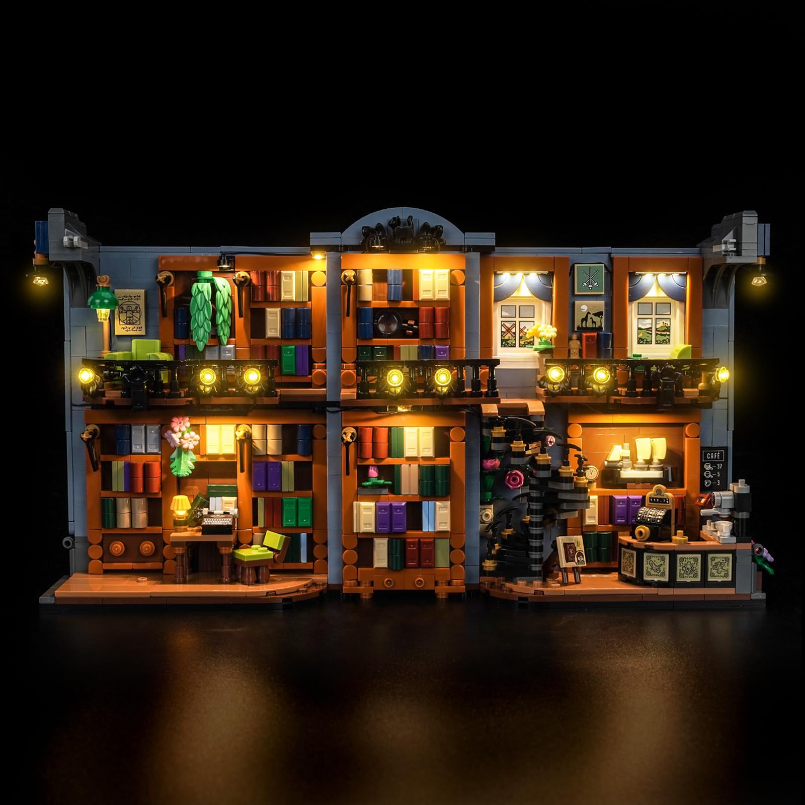 BrickBling Kit di luci con telecomando compatibile con Lego 11379 Book Nook