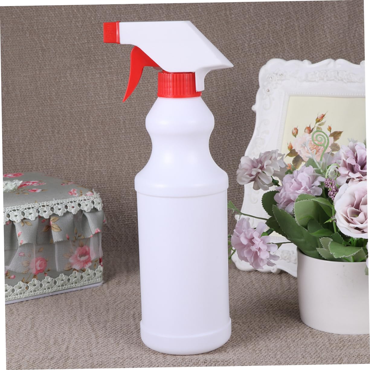 Confezione da 12 Bottiglie Spray Vuote in Plastica Rossa da 500ml, Ricaricabili di Perdita, per L'irrigazione delle Piante e L'umidificazione dei Chioma