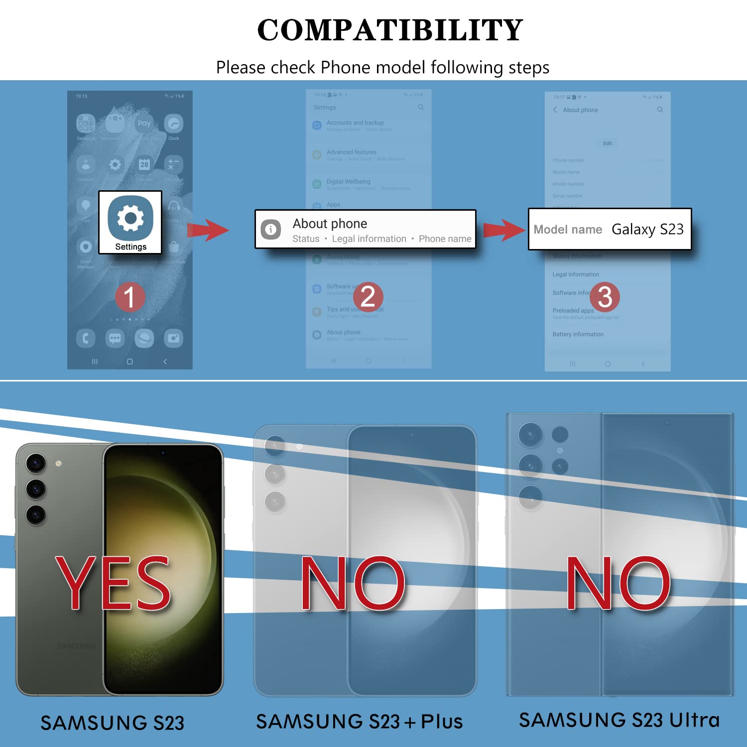 Samsung Galaxy S23 Wallet Case,Zipper Folio Leather Case Wallet with Card Holder Strap Wristlet Detachable Magnetic Protective Back Case for Samsung Galaxy S23 5G 6.1 Inch(Blue)