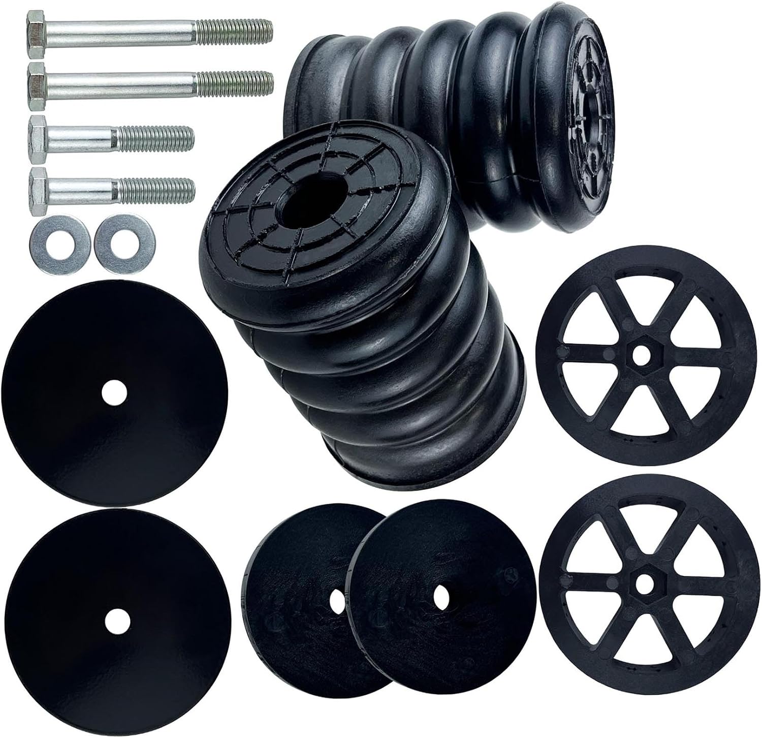 Rear Helper Spring Bump Stop SSR-121-47 Compatible with Ford Transit 150 250 350 350HD, 2015-2025 RWD / 2020-2025 4WD, 1Pair Rear Suspension Helper Springs
