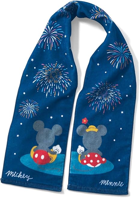 Amazon Co Jp ベルメゾン ディズニー タオル スポーツタオル スリム 綿100 ミッキー ミニー 花火 ホーム キッチン