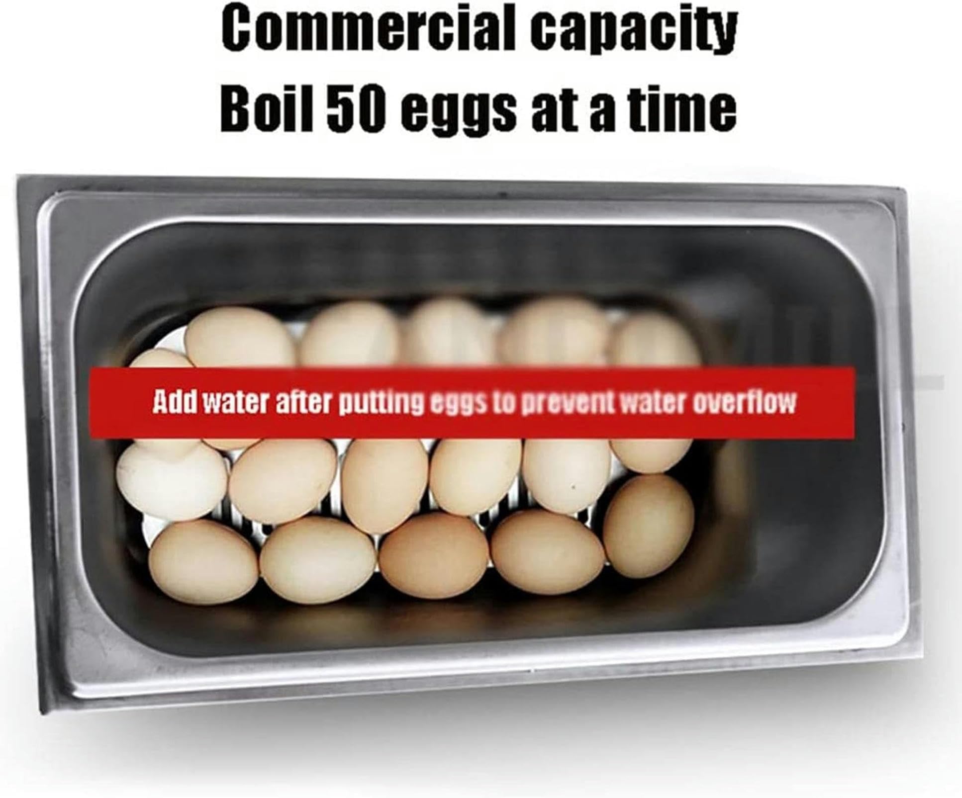 Cocedor de Huevos eléctrico de Aguas Termales - Cocedor automático de 800 W con de Temperatura Inteligente, Capacidad para 50 Huevos para Obtener Huevos, Blandos como Duros.