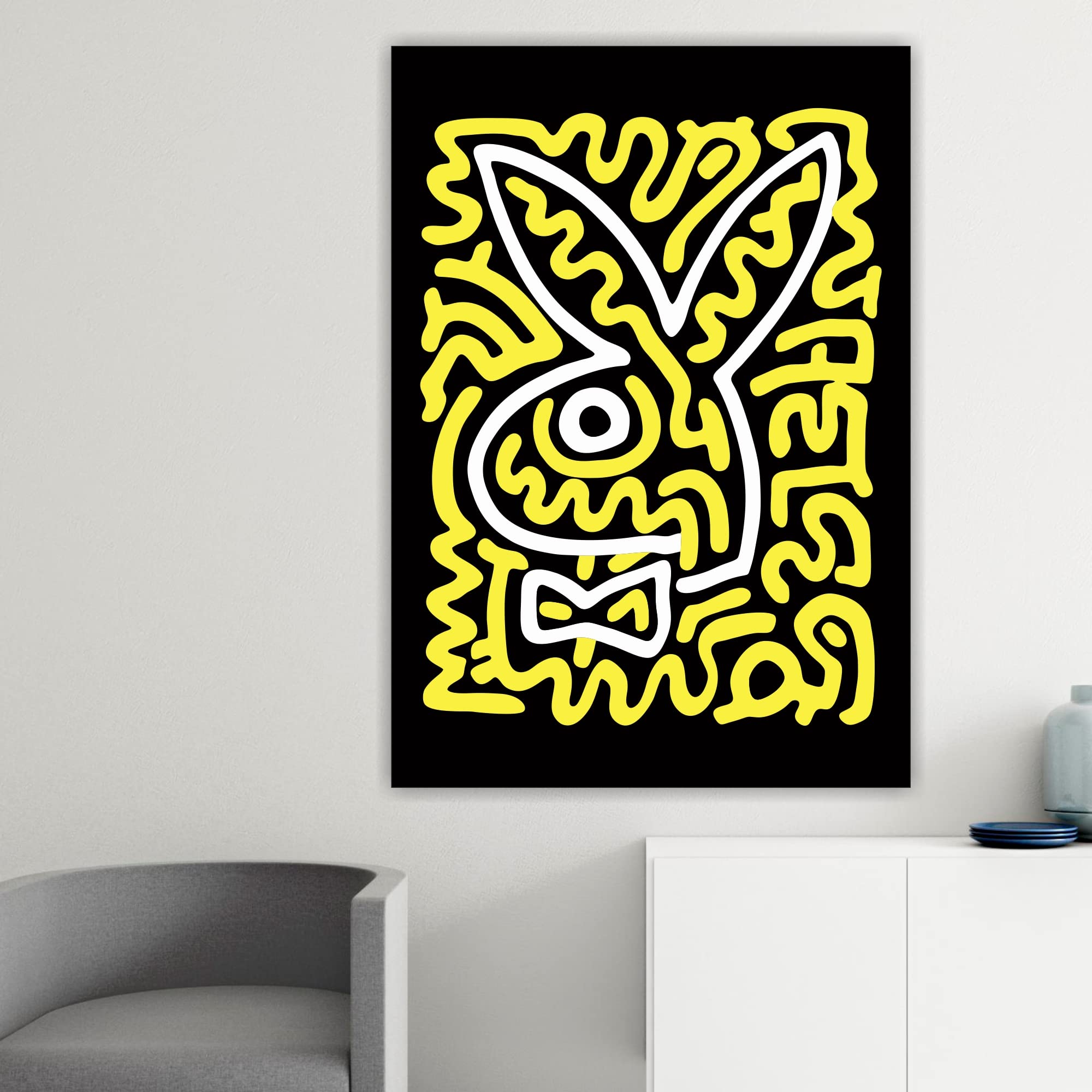 Keith Haring Rabbit Bunny Pop Art Poster - Printed In High