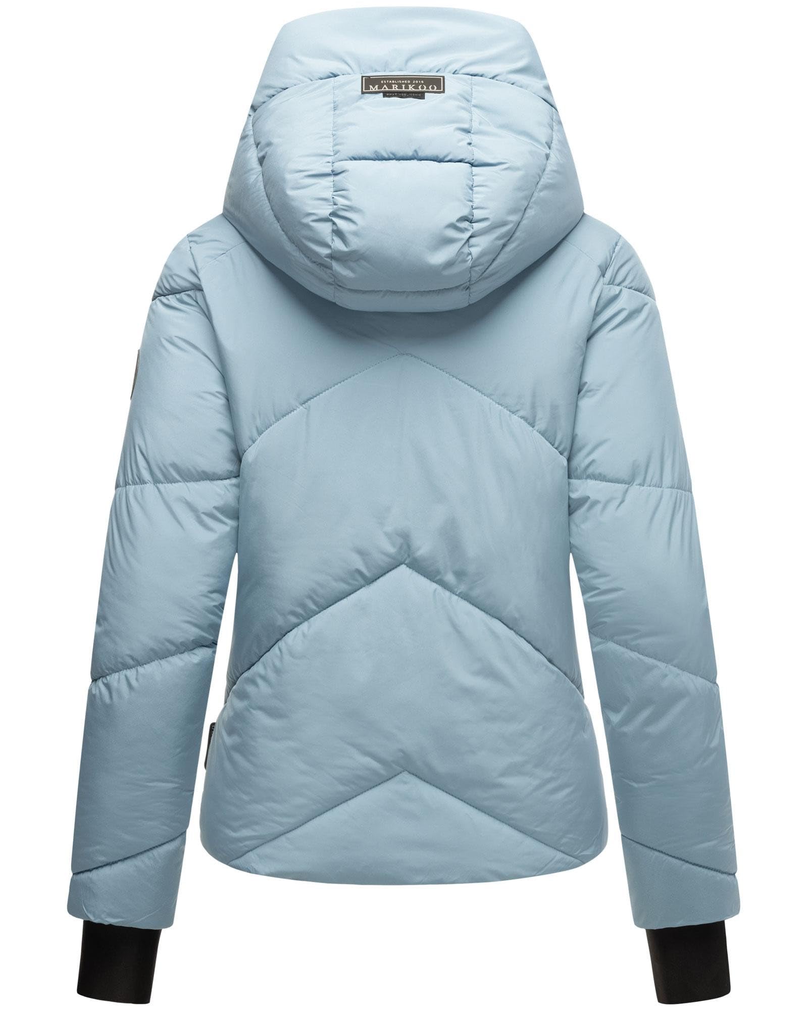 MARIKOO Damen Winterjacke (XS-XXL) - leicht, 4 Taschen, Kapuze mit Reißverschluss abnehmbar, Steppjacke, Warme Jacke Frauen - N007