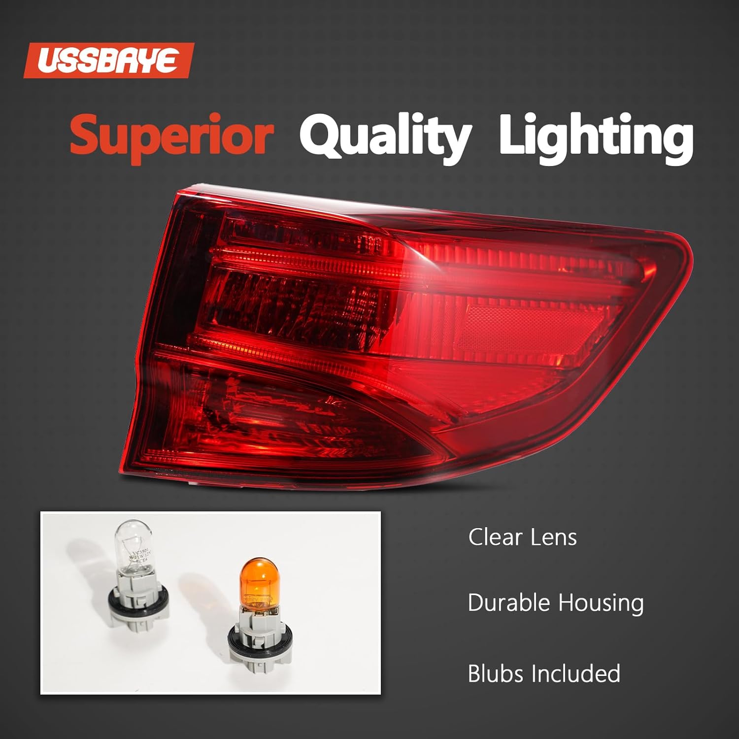 LED Tail Lights Compatible with 2014-2020 Acura MDX Base/SH-AWD/Sport Hybrid Right Passenger Side taillights Assembly Rear Lamp Replacement AC2805103 33500TZ5A02