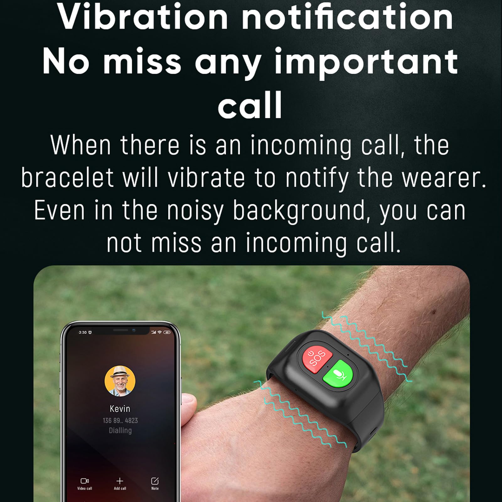 Senioren Notruf Armband mit Sturzsensor Notrufarmband fur Senioren mit GPS, Mit SOS-Notruftaste, GPS Tracker Smartwatch, Elektronischem Zaun, Schrittzähler