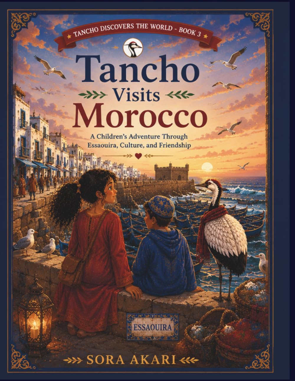 Tancho Visits Morocco: A Children's Adventure Through Marrakech, Chefchaouen, Essaouira, Tangier, the Sahara Desert, and Amazigh Traditions SERIES (Tancho Discovers the World)