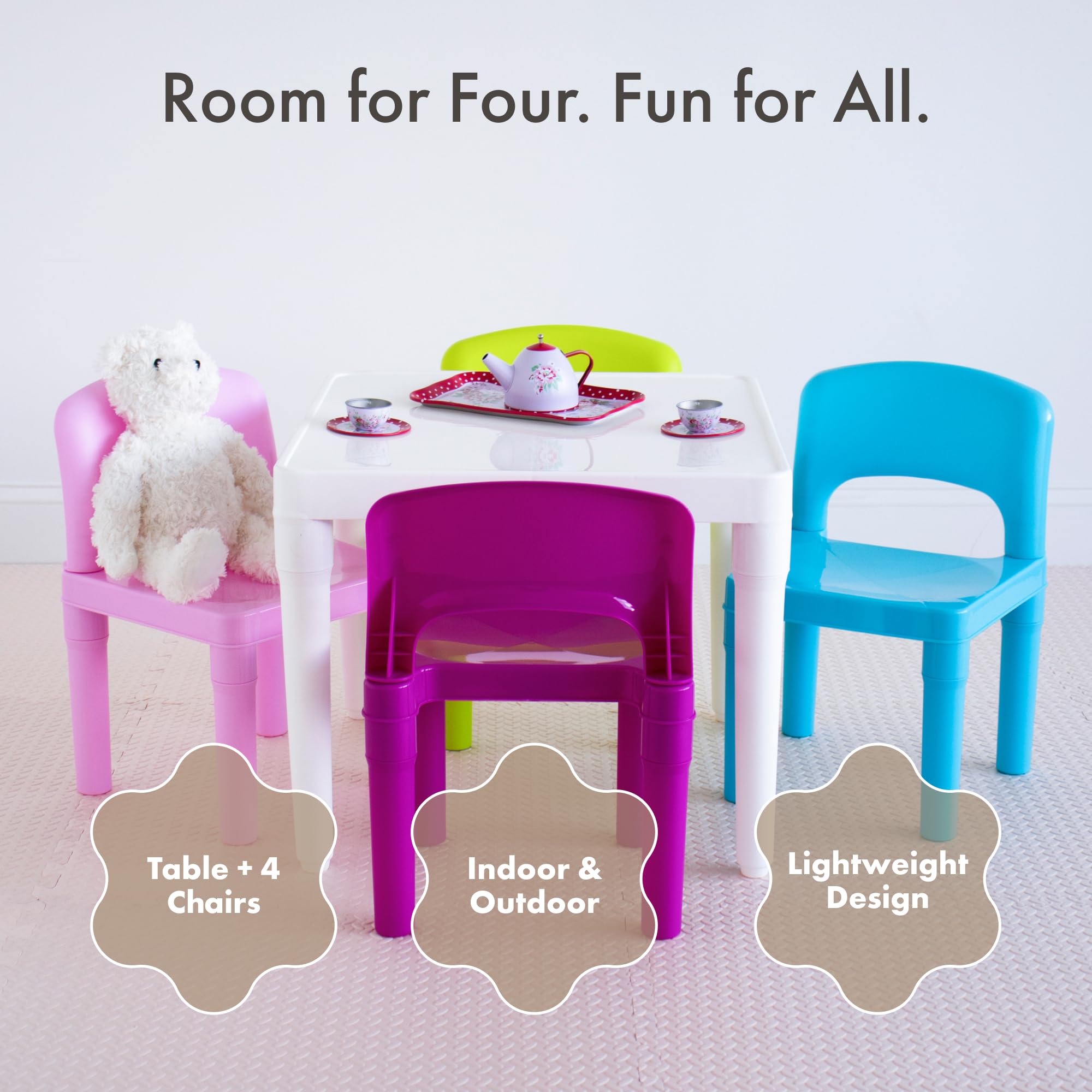 Amazon.com: Humble Crew Toddler Table and Chair Set for Kids