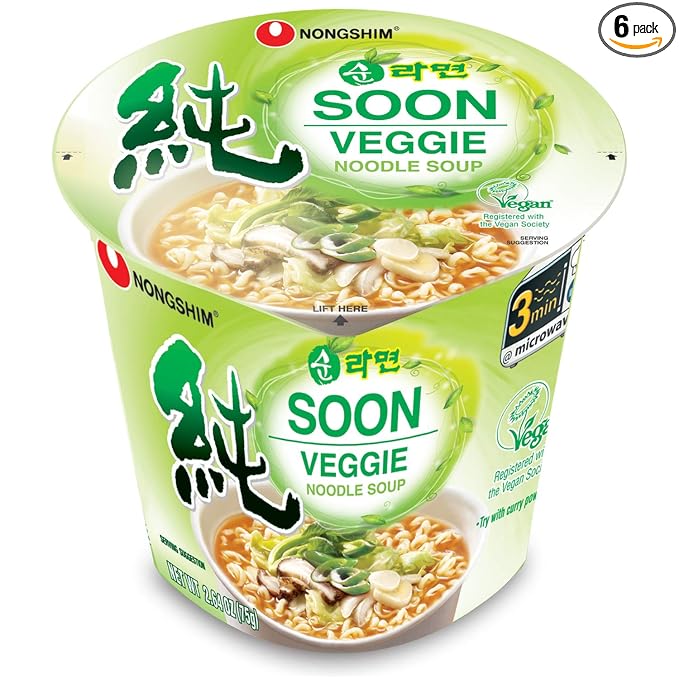 Amazoncom Nongshim Soon Cup Noodle Soup Veggie 26 Ounce Pack Of 6 Grocery Gourmet Food Amazoncom Nongshim Soon Cup Noodle Soup Veggie 26 Ounce Pack Of 6 Grocery Gourmet Food