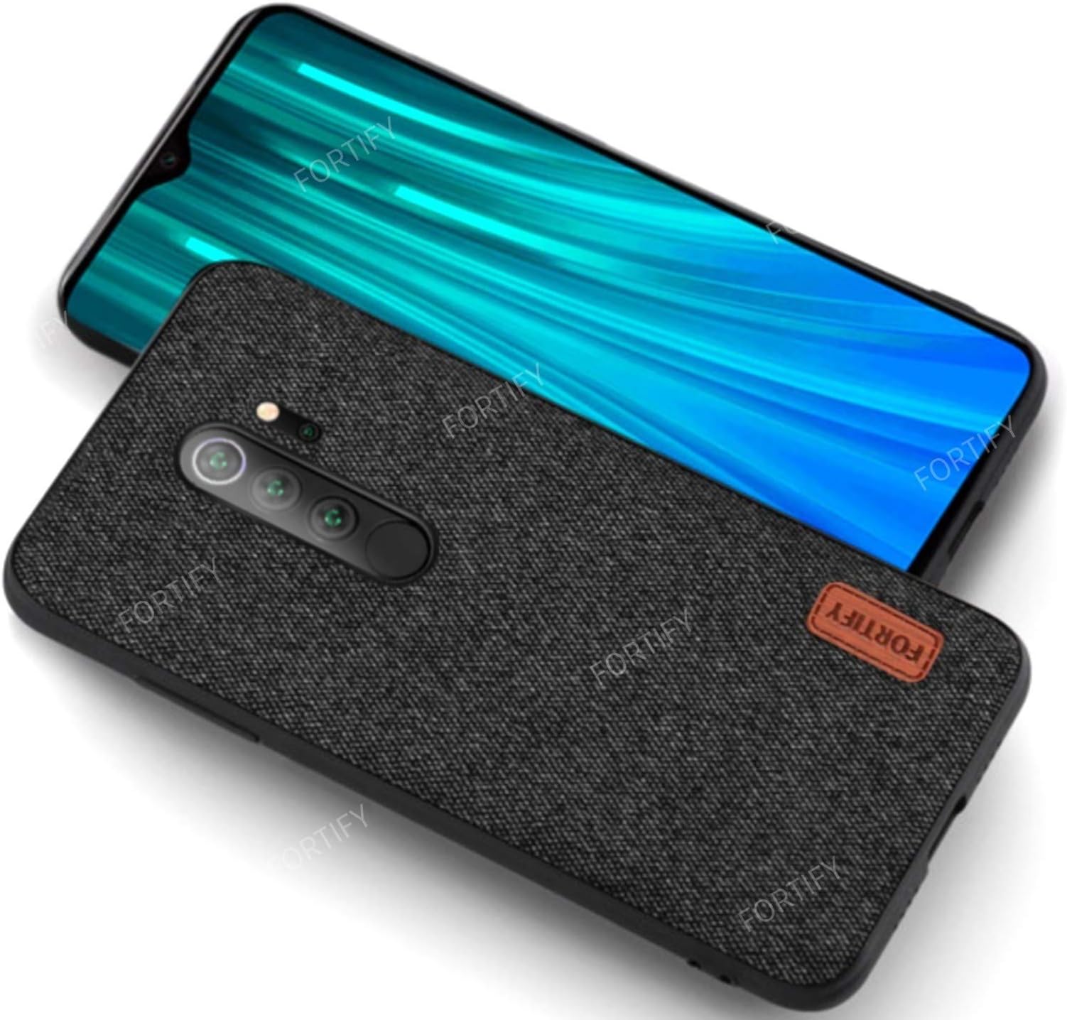 Fortify Redmi Note 8 Pro Case, Redmi Note 8 Pro Cover, Soft Fabric Hybrid Protective Back Case/Cover Designed for Xiaomi Redmi Note 8 Pro