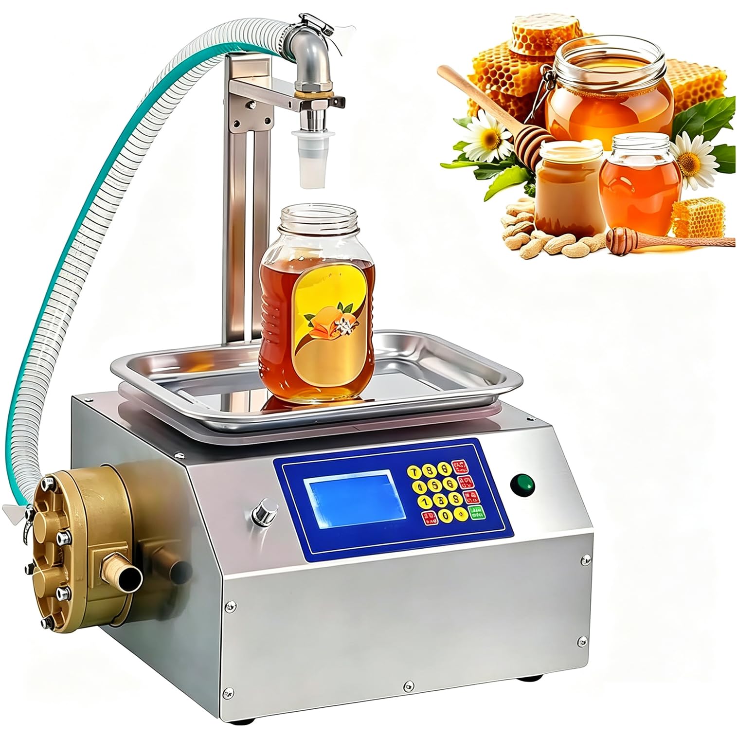Riempitrice Automatica per Miel 20ml-10000ml PlasticGearPump