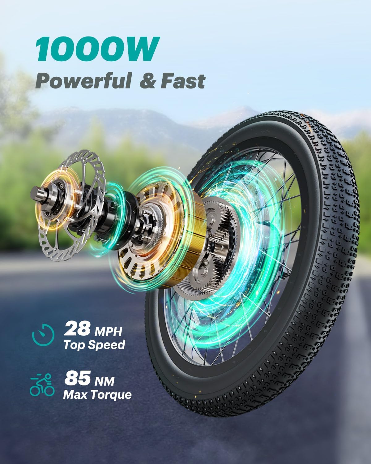 1000W Powerful and Fast Motor