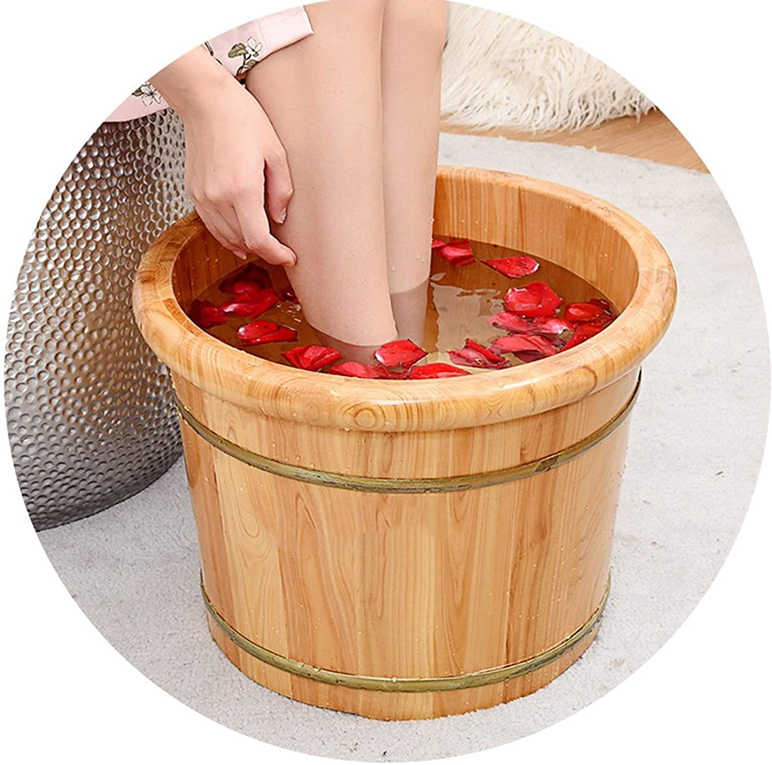 木製 リラックス ポータブルバスルーム フットレスト バスタブ
