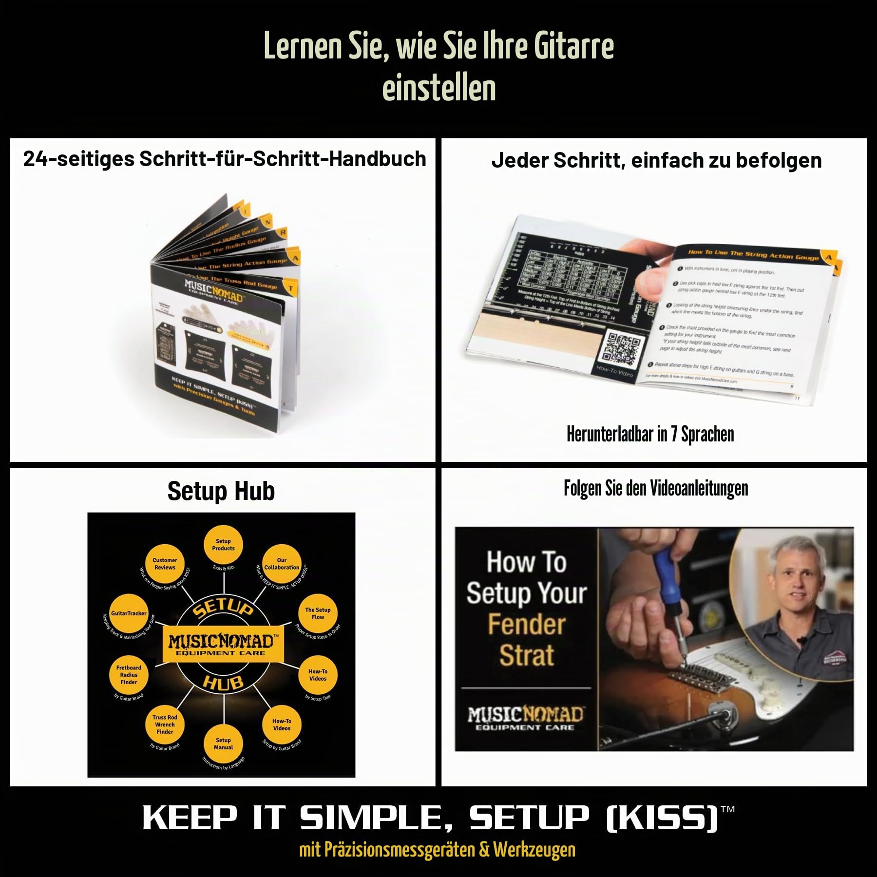 MusicNomad MN609 Kit Keep It Simple, Setup (KISS) – MN229, MN235, MN604