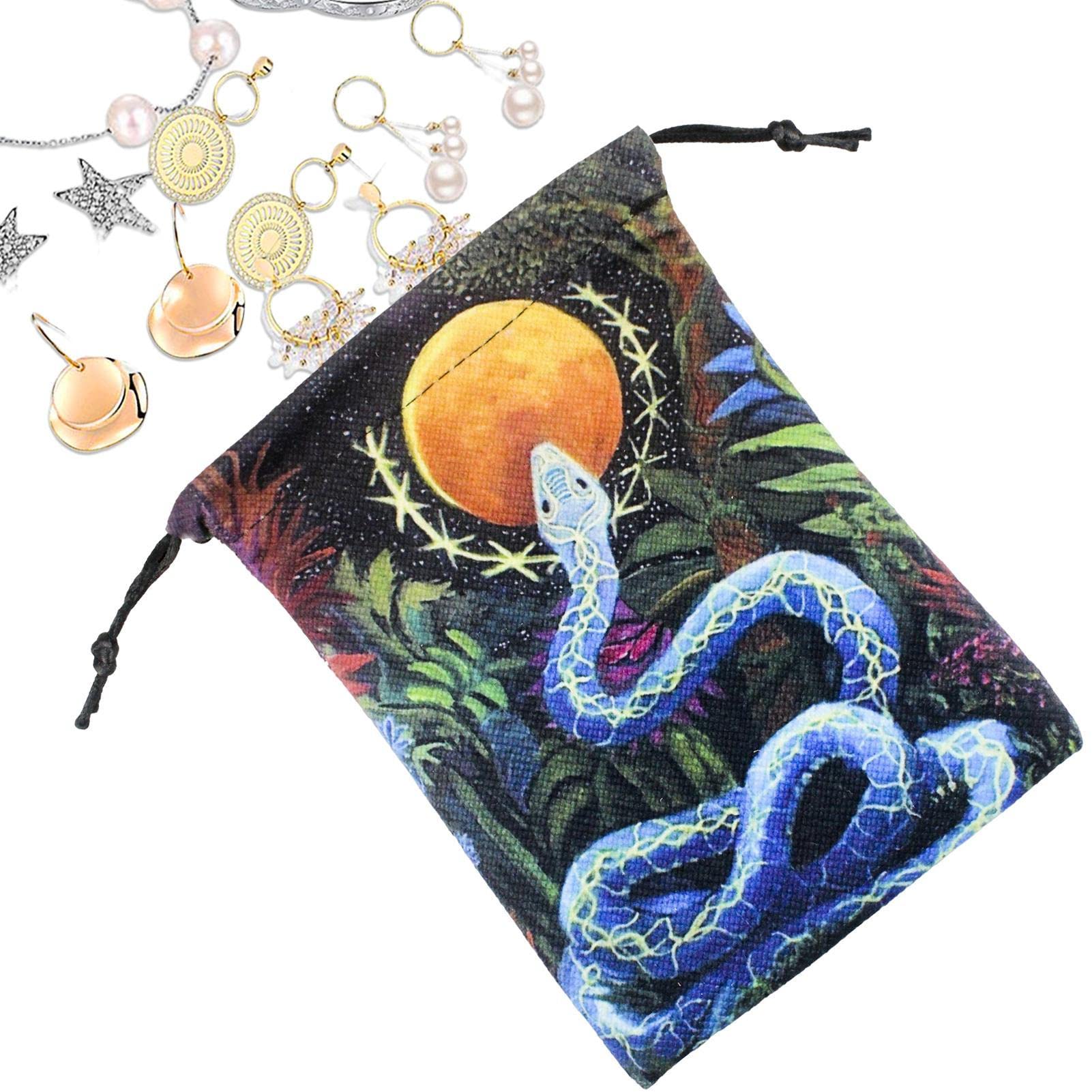 CUTHOLLOW Tarot-Karten Aufbewahrungstasche 4er Set - Samt Beutel Mit Anhänger Für Karten