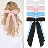 Hair Bows for Girls Cute Hair Accessories for Women Hair Ribbons Hair Clips Preppy Tween Teen Girl Gifts Trendy Stuff Black White Blue Pink Stocking Stuffers for Christmas