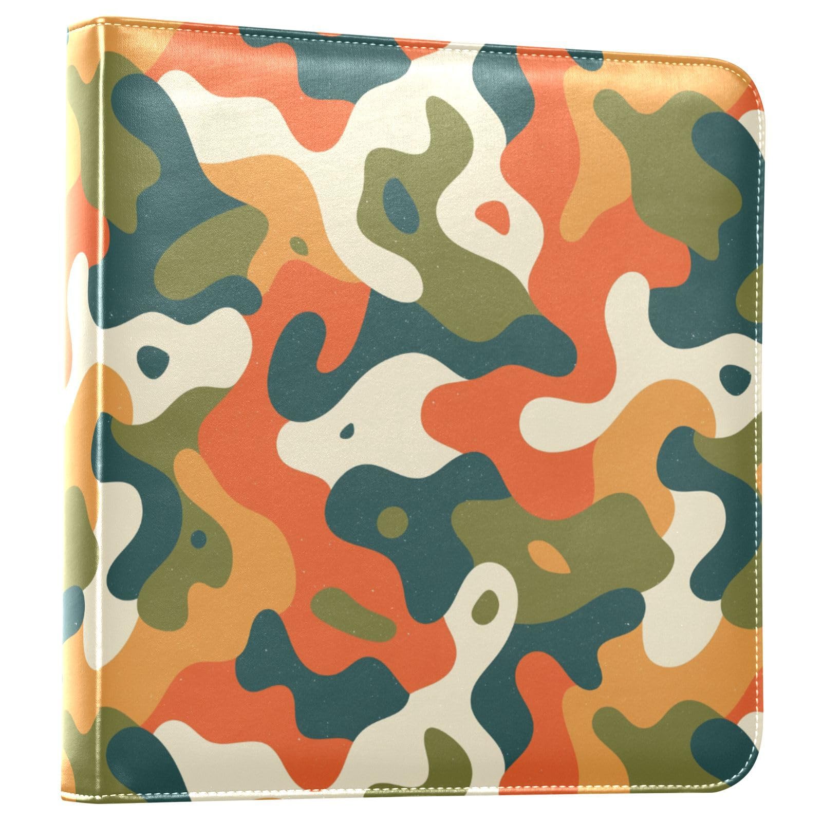 Álbum de fotos para fotos de todos los tamaños, patrón de camuflaje militar, páginas autoadhesivas de safari, fotos de 4 x 6, 5 x 7, 6 x 8 pulgadas