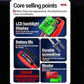Intelligent Non-Contact Voltage Tester Pen & 2-In-1 Screwdriver Set – Safe,Electric Tester Pen,Electrical Tools & Testers,Voltage Screwdriver Pen,High Torque Strong Ma/gnetic Flathead Screwdriver