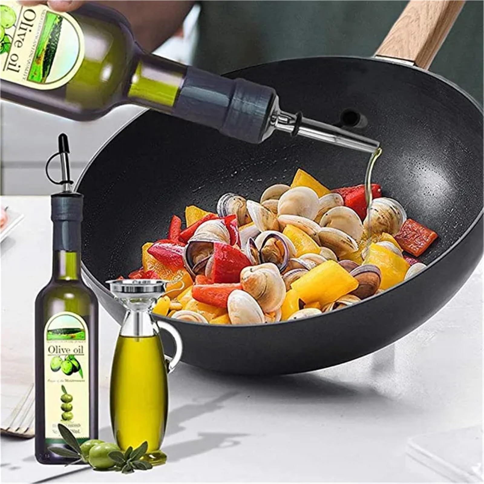 Bouchons à vin 30 pièces becs verseurs rapides en acier inoxydable avec bouchon caoutchouc d'alcool conique lavable au lave-vaisselle hygiénique for le Champagne frais