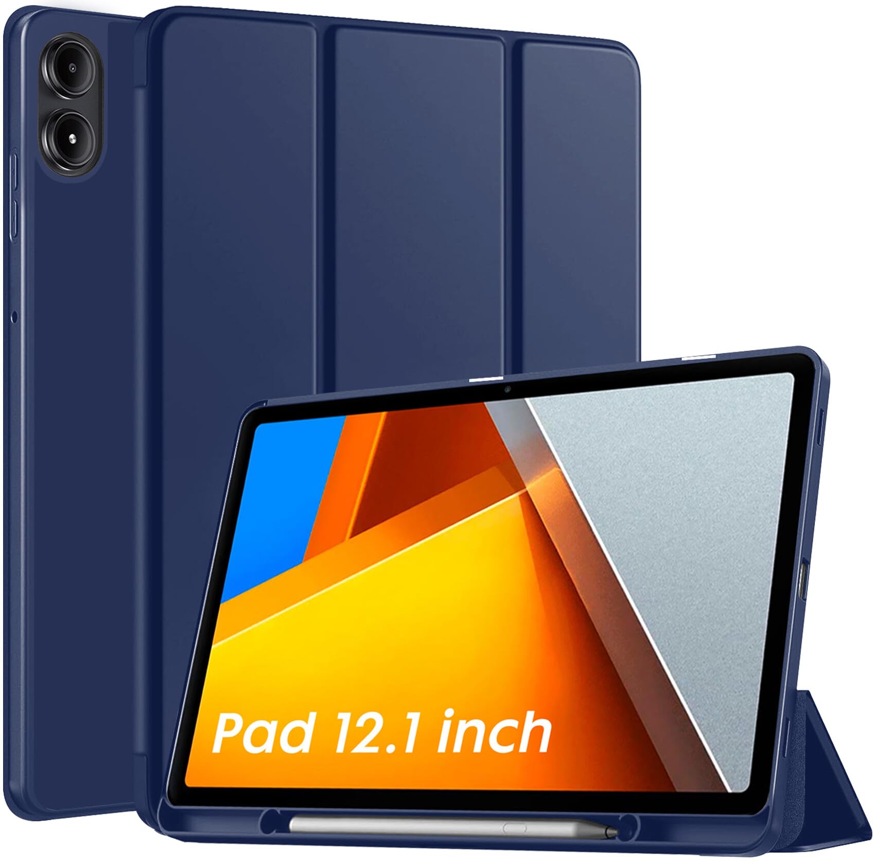 Robustrion Cover for Poco Pad 12.1 Cover Case, Flip Cover with Pencil Holder for Poco Pad 5G Tablet 12.1 inch [ Auto Sleep Wake Support] - Navy (B0D9Y17LVG) Amazon Price History, Amazon Price Tracker