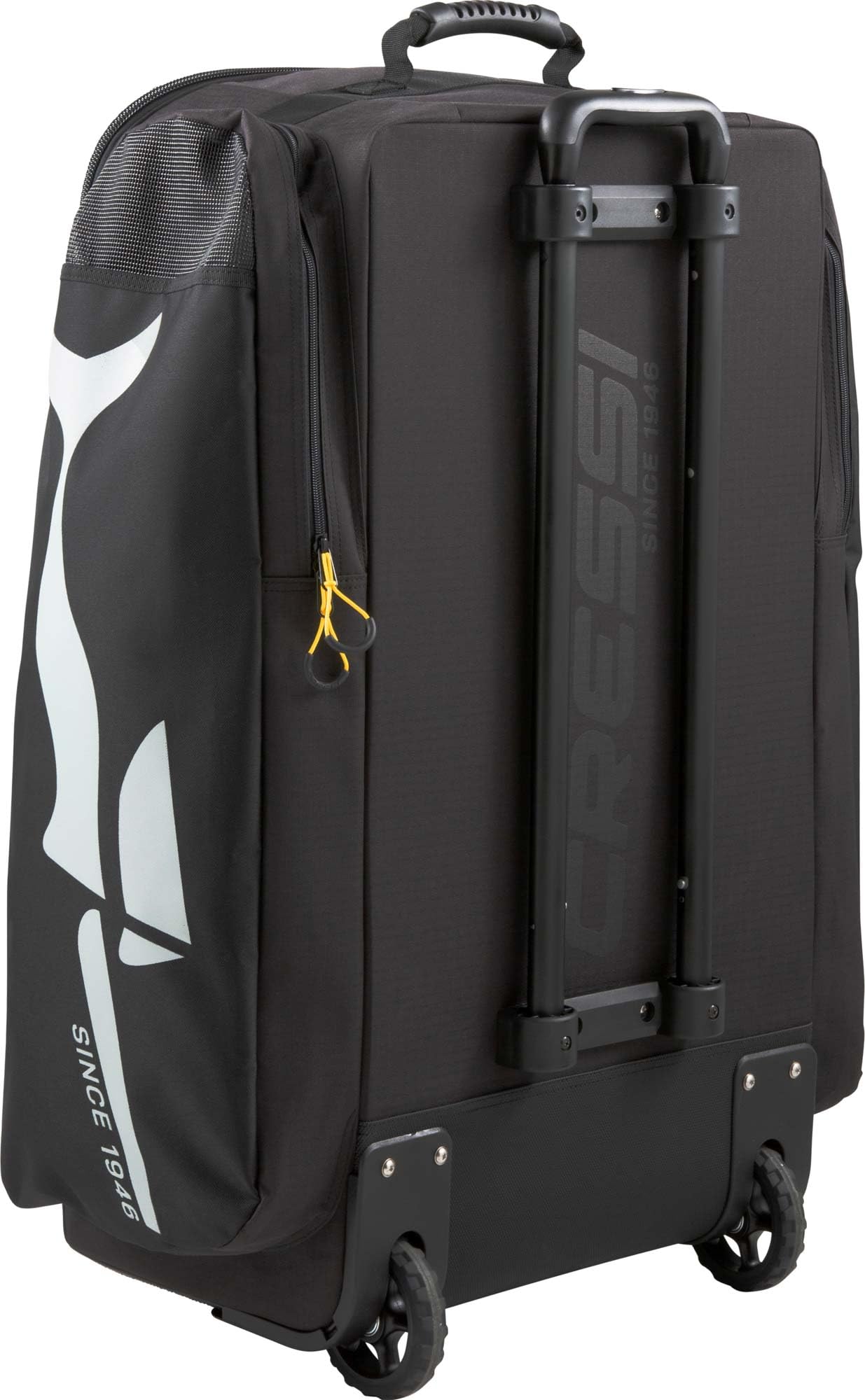 Cressi Moby 3 Trolley Bag Black/Yellow 100 L - Robuste und Geräumige Trolley Tasche ideal für Sportliche Aktivitäten und Reisen, Schwarz/Gelb, 100 L, Unisex