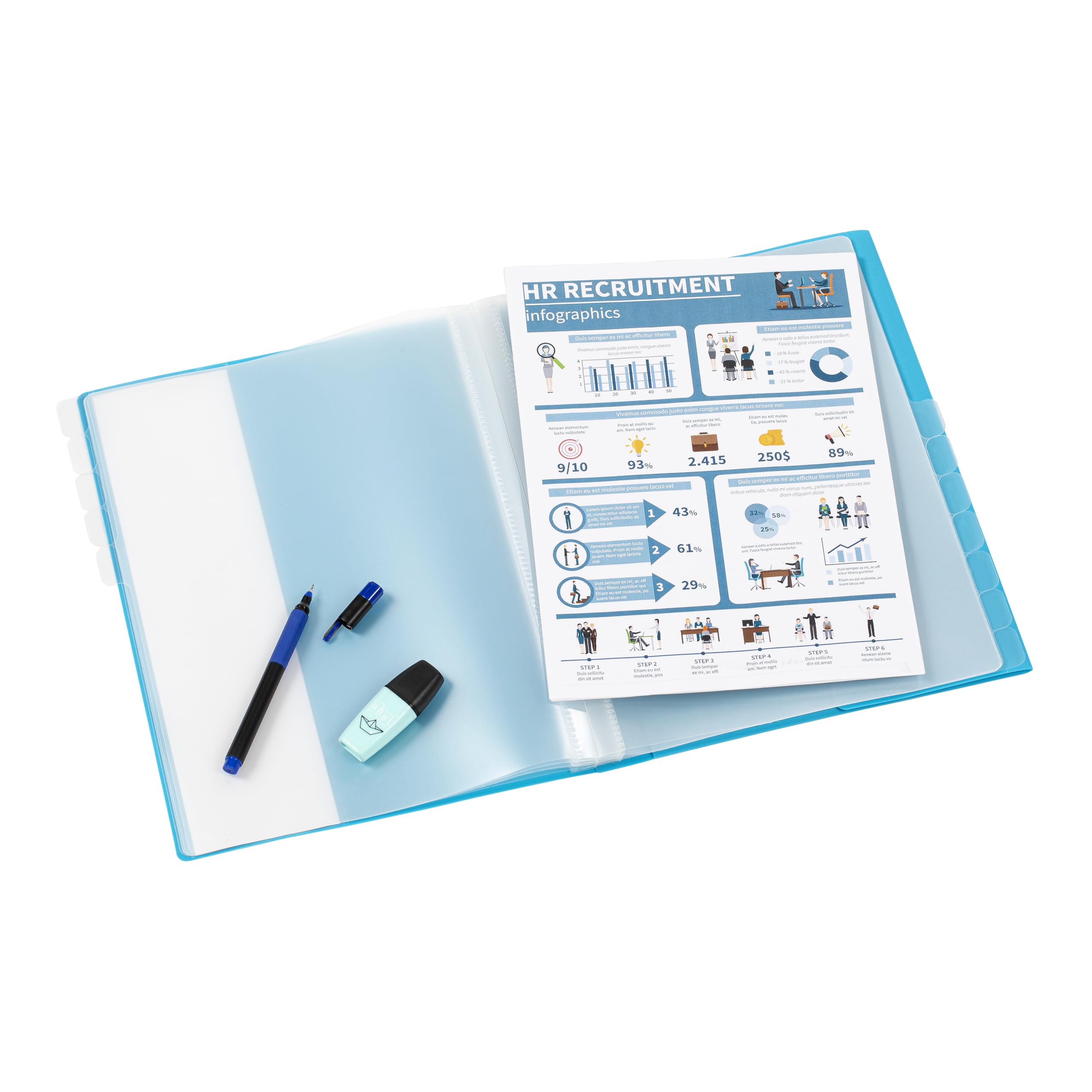 Viquel, A4 Document Folder with 12 compartments, Expandable Desk Organiser, A4 Document Holder with Index, Elastic Closure - Image 3