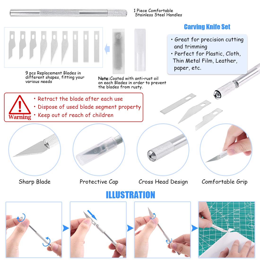 Qiilu Aiguilles De Nettoyage De Buse D'imprimante 3D Kit De Nettoyage D