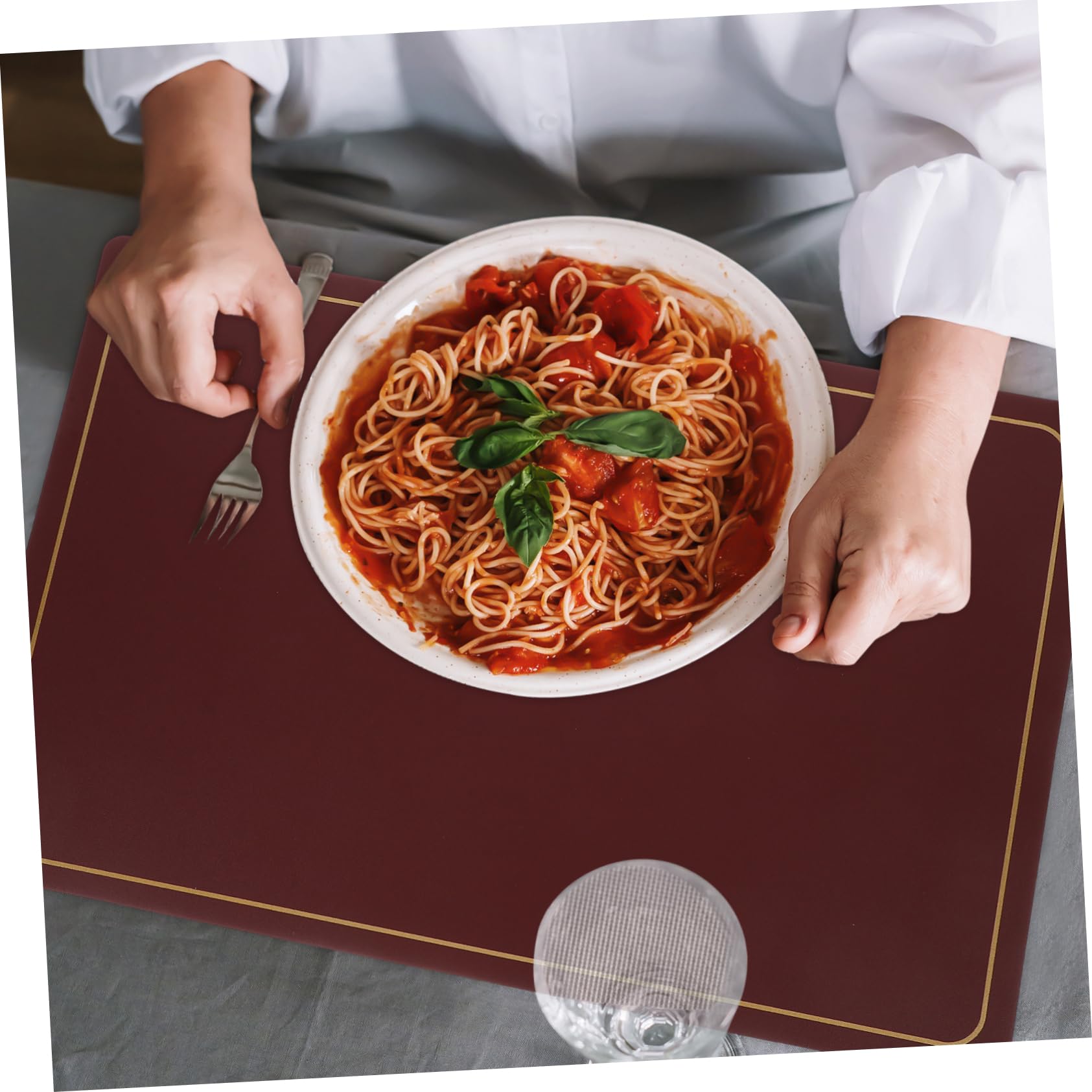 Tovaglietta da Pranzo Antiscivolo 4 Pezzi in Pu per Tavolo