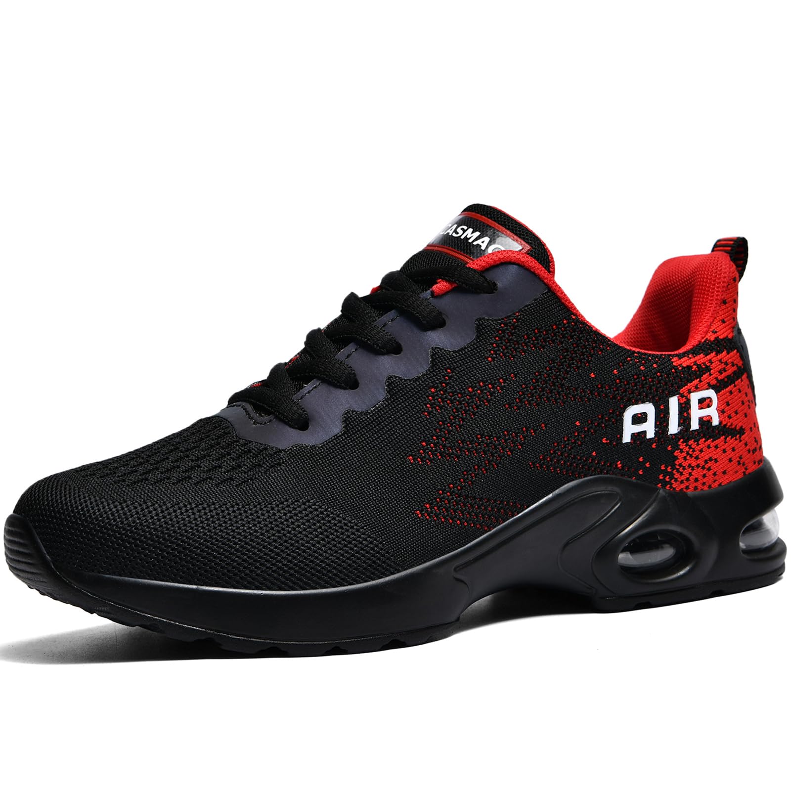 CASMAG Women's Walking Indoor Jogging Cross Trainer Running Shoe Walking Shoes Black Red 8.5 M US