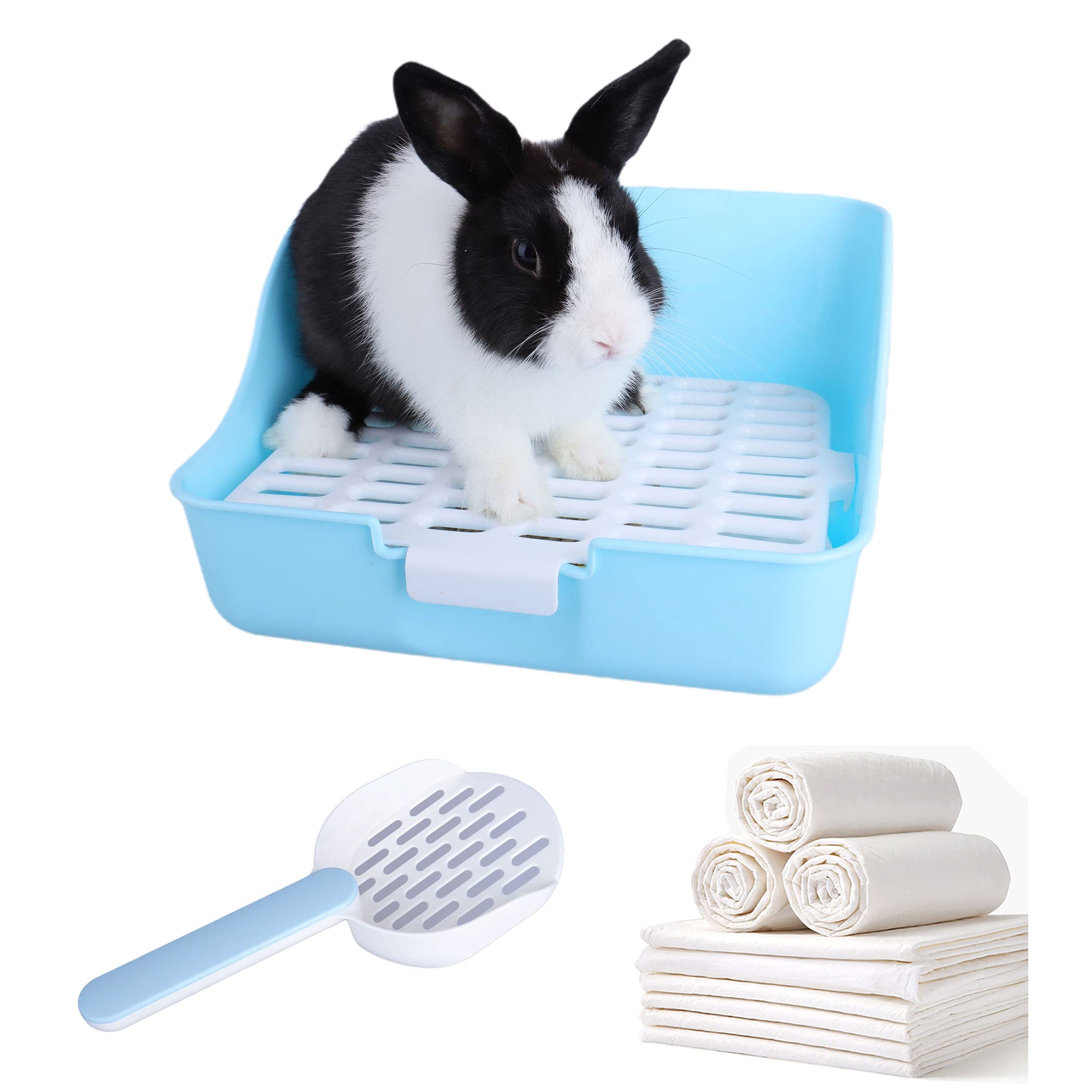 Buy RUBYHOME Rabbit Litter Box Potty Training Corner Pan with Grate for