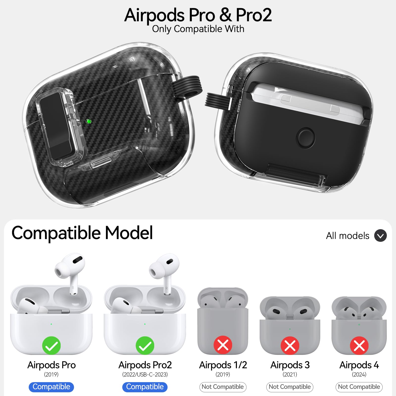 joremx Compatible with AirPods Pro 2nd Generation Case with Phone