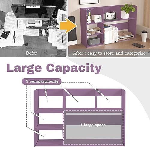 Miniatura 9 de Jerry & Maggie Estantes organizadores de escritorio extra grandes para organización de oficina, estante de almacenamiento de múltiples unidades,