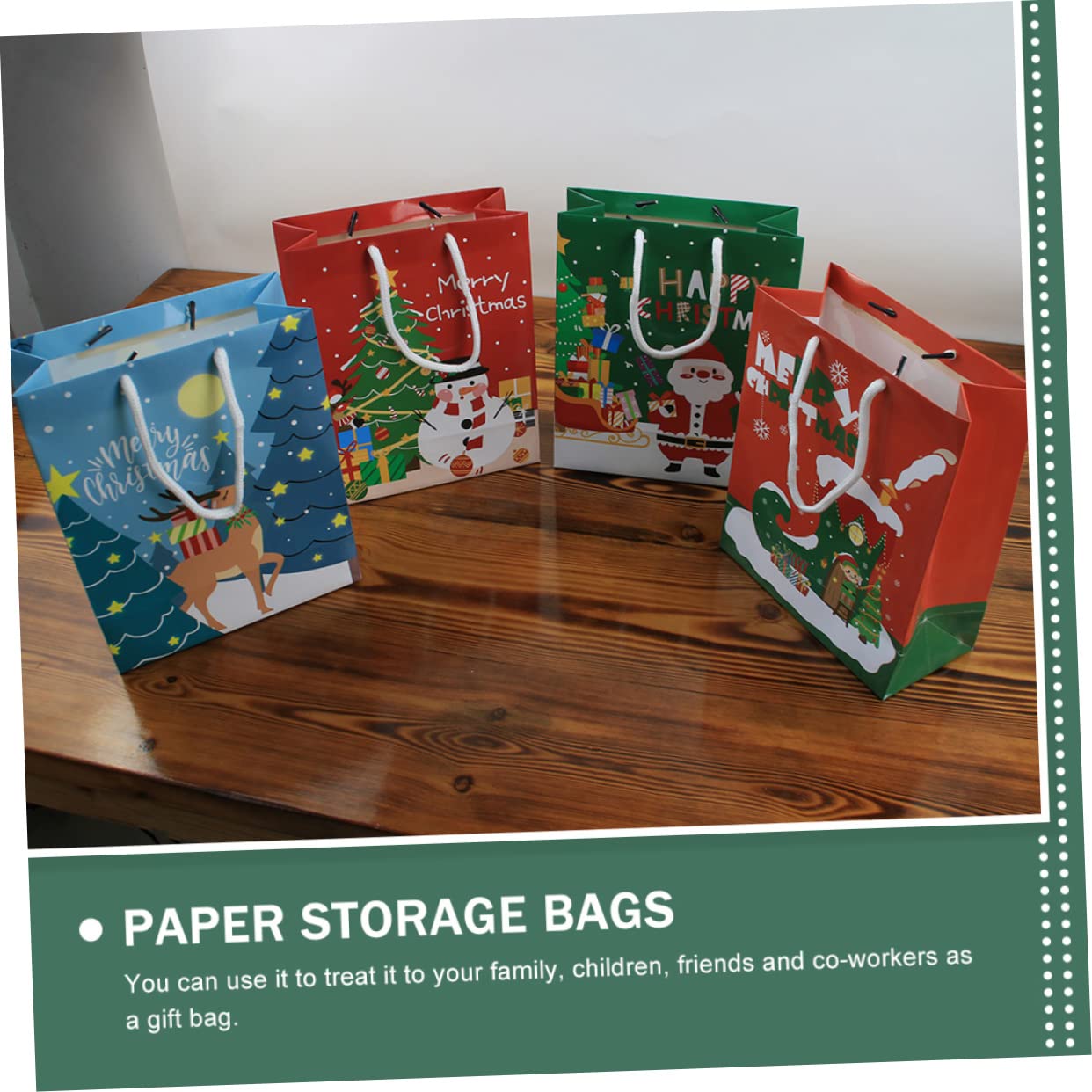 ULTECHNOVO 48stücke Weihnachtsgeschenktüten Robuste Papierbeutel Für Süßigkeiten Kekse Und Snacks Für Weihnachtsfeiern Und Dekoration Tragbar Und Leicht Für
