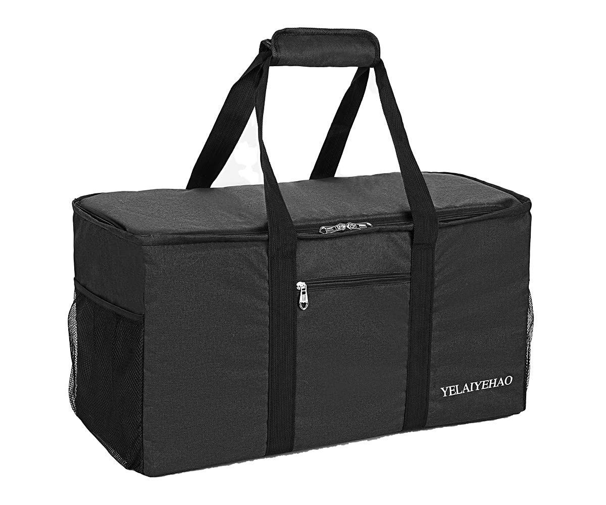 YELAIYEHAOLarge Utility Tote Bag, Foldable Collapsible Tote for Storage Pool BeachShopping picnic laundry gym and Luggage