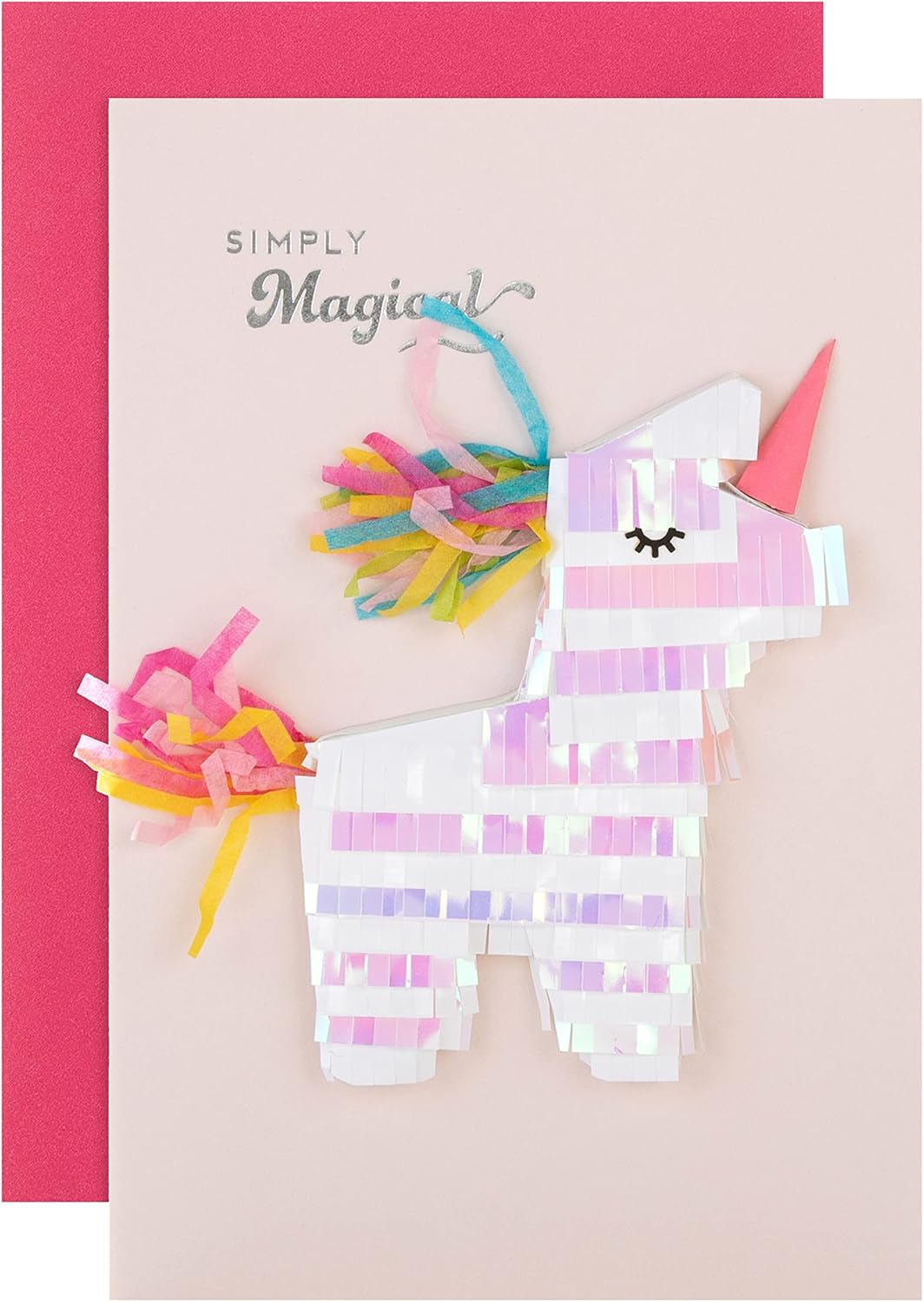 Hallmark Birthday Card, Fun & Colourful Cake Design, for Friend, Kraft, Pink