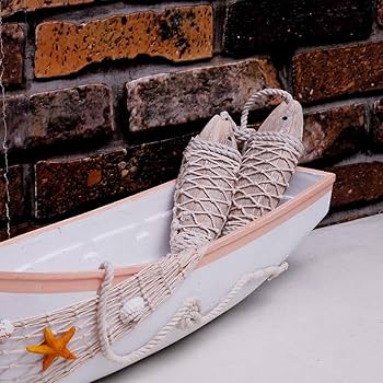 Amazon.co.jp: アンティーク木製魚装飾オーナメント 壁掛け木製